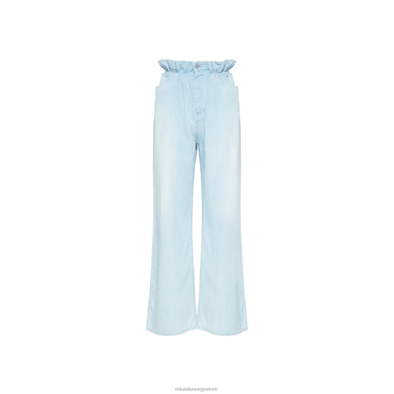 chambray denimbukser Miu Miu safirblå 4R2LJ1005 klar til å ha på