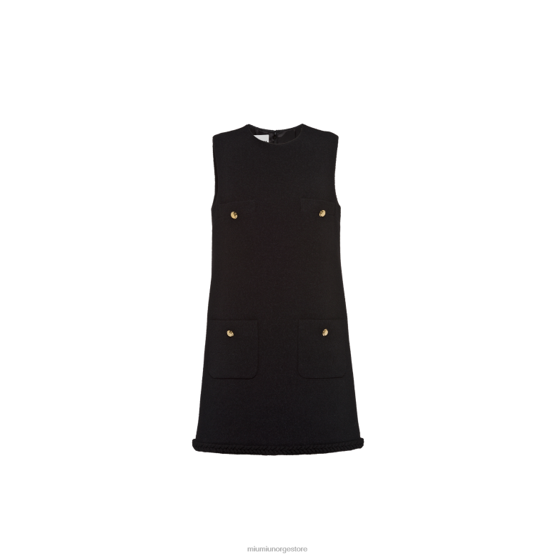 boucle mini-kjole Miu Miu svart 4R2LJ415 klar til å ha på