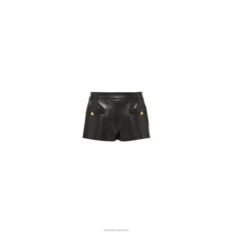 shorts i nappaskinn Miu Miu svart 4R2LJ565 klar til å ha på