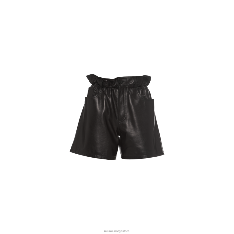 shorts i nappaskinn Miu Miu svart 4R2LJ571 klar til å ha på