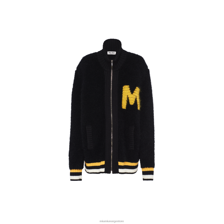 boucle cardigan Miu Miu svart 4R2LJ777 klar til å ha på