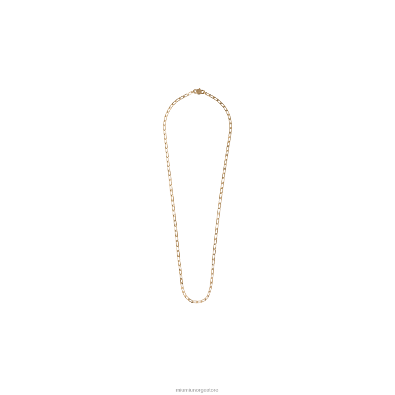 dobbel kjede i metall Miu Miu gull 4R2LJ1373 juveler