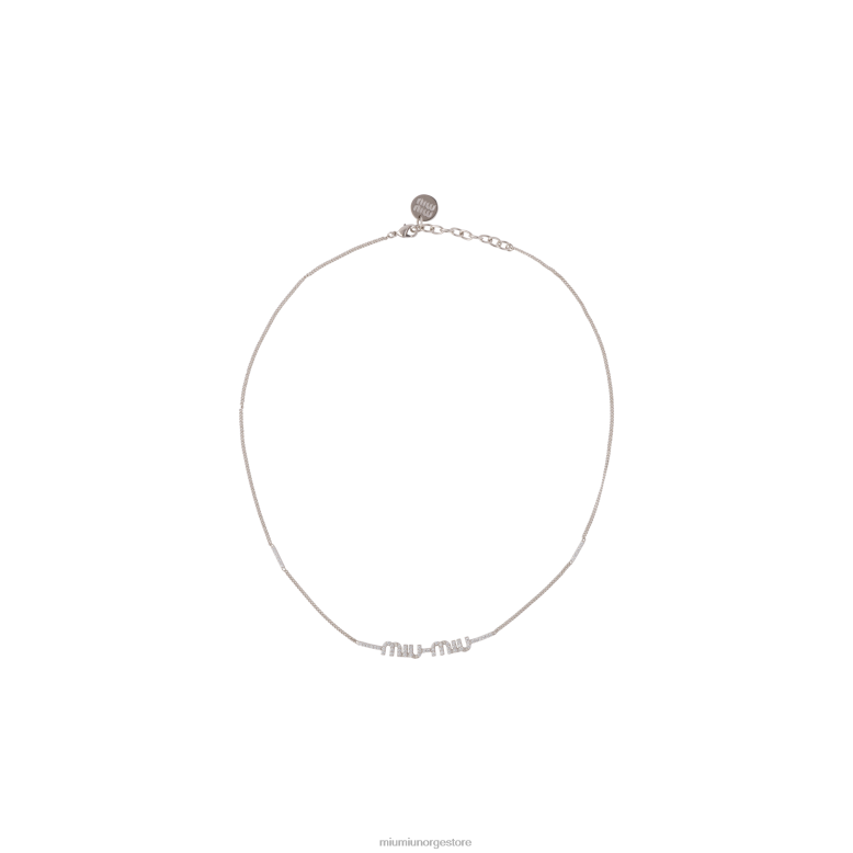 metallkjede med krystaller Miu Miu stål 4R2LJ1371 juveler