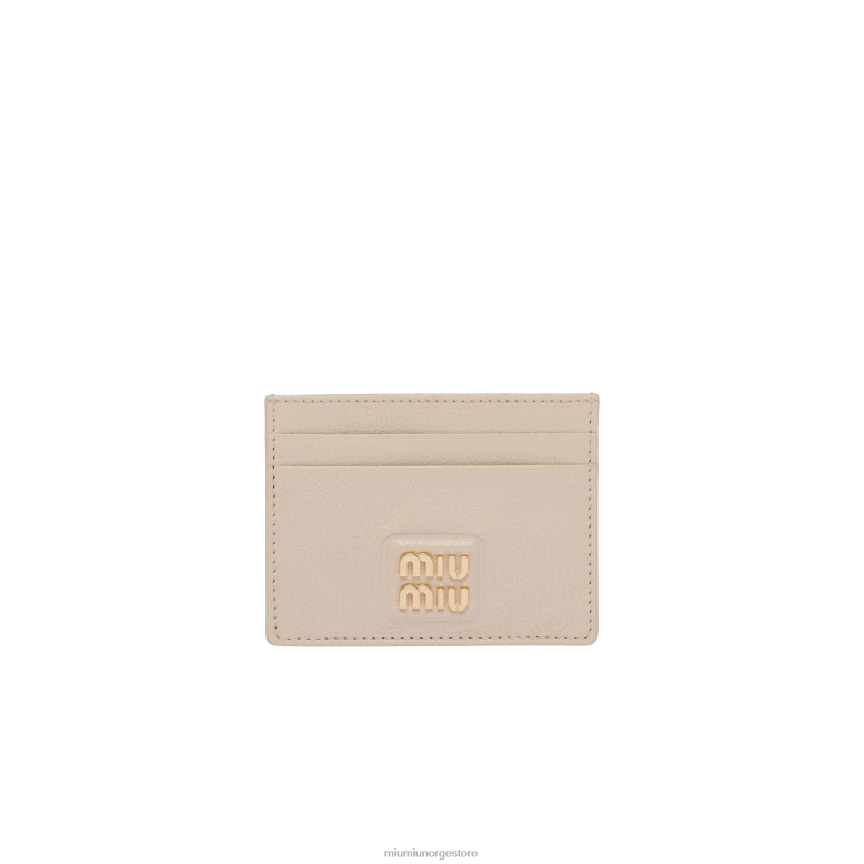 madras skinnkortholder Miu Miu rå hvit 4R2LJ1057 samling