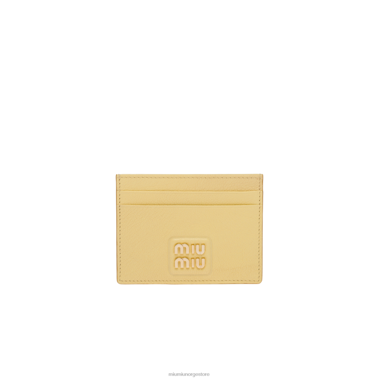 madras skinnkortholder Miu Miu sitrongul 4R2LJ1056 samling