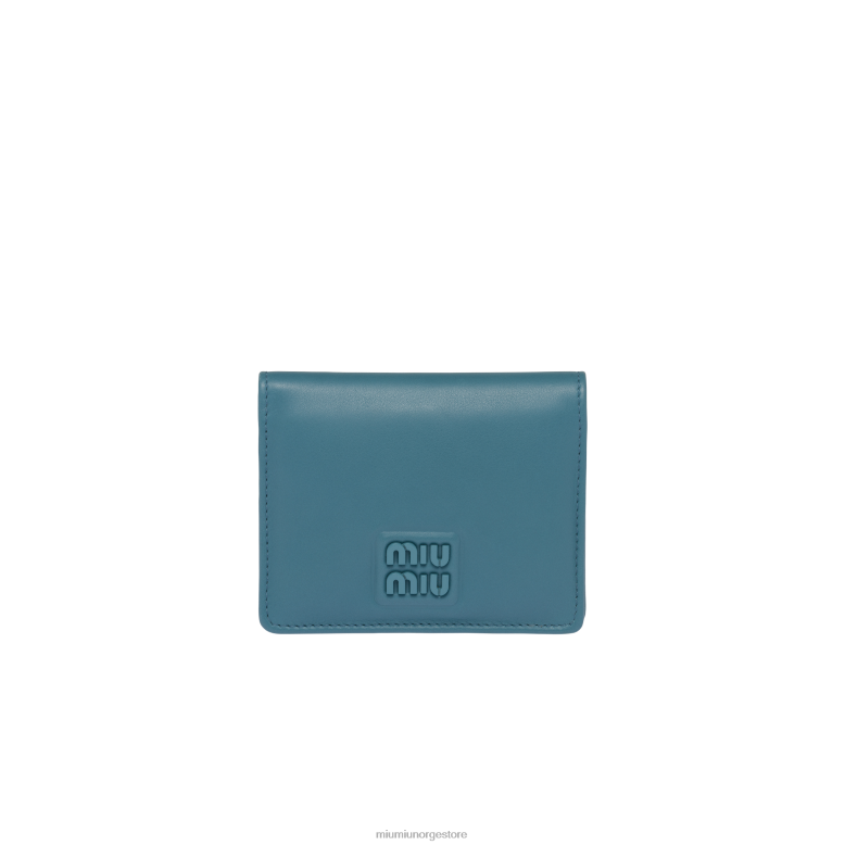liten lommebok i skinn Miu Miu marina blå 4R2LJ1065 samling