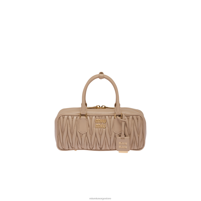 arcadie matelasse nappa skinnveske Miu Miu sandbeige 4R2LJ48 samling