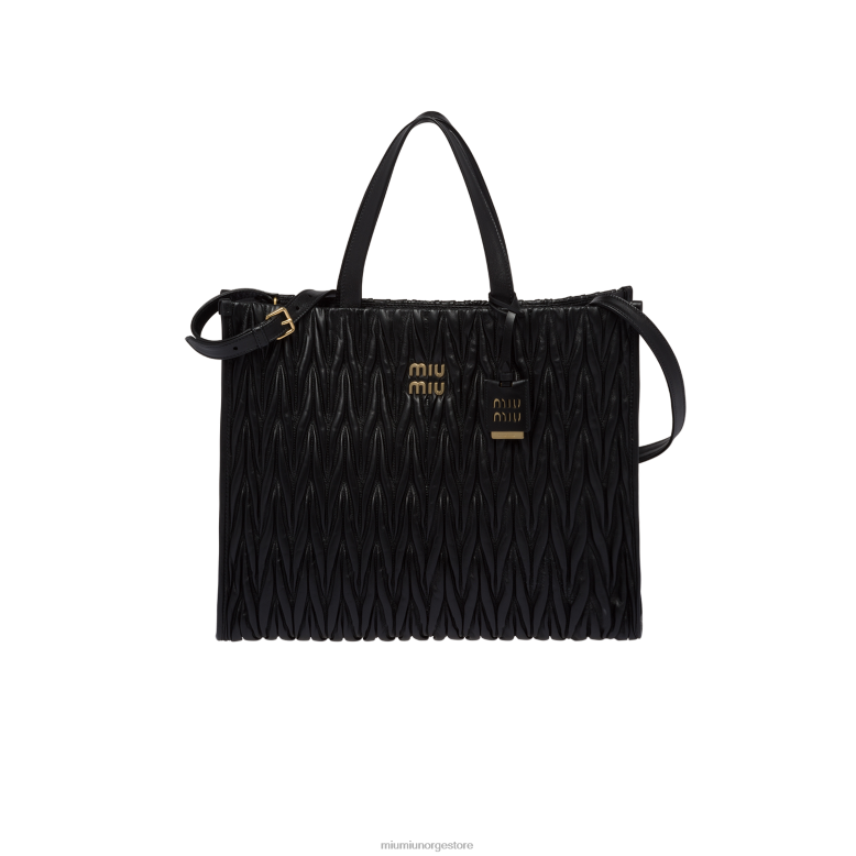 matelass nappa skinn veske Miu Miu svart 4R2LJ54 samling