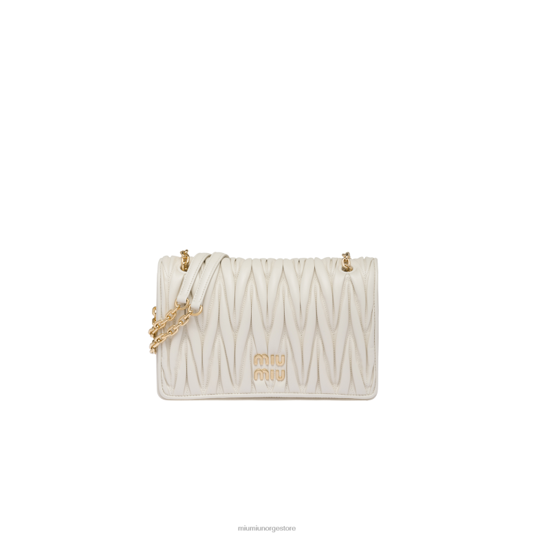 matelass nappa skinnveske Miu Miu hvit 4R2LJ51 samling