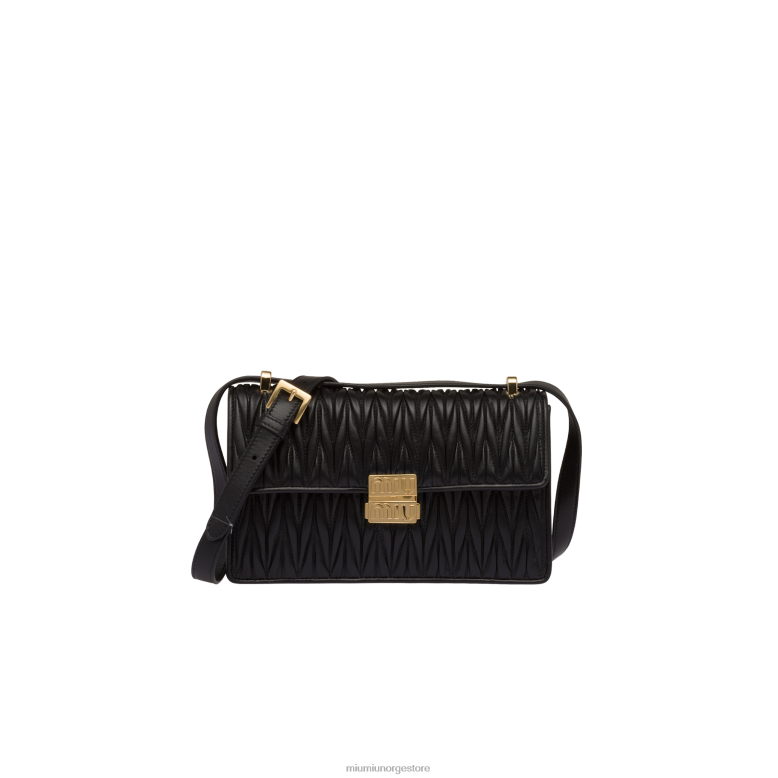matelass nappa skinnveske Miu Miu svart 4R2LJ77 samling