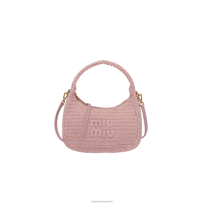 hekle hobo bag Miu Miu alabast rosa 4R2LJ17 samling