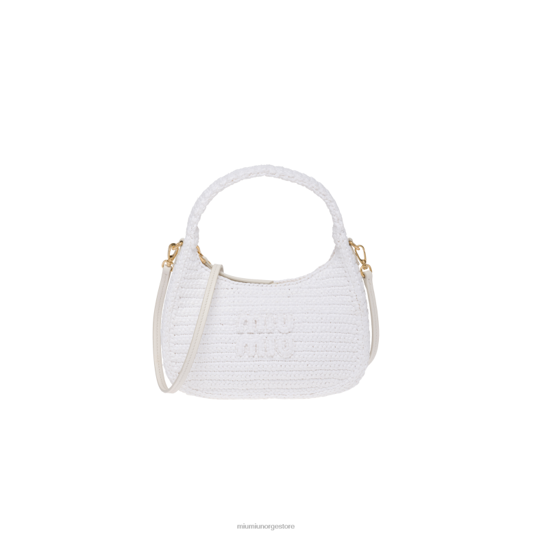 hekle hobo bag Miu Miu hvit 4R2LJ21 samling