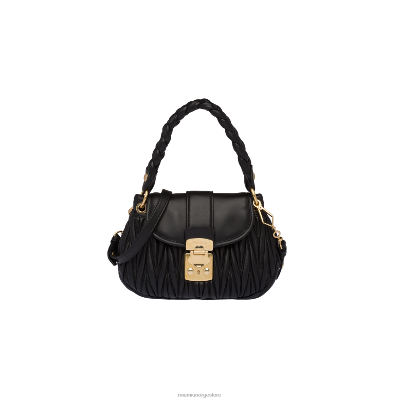 coffer matelass håndveske i nappaskinn Miu Miu svart 4R2LJ119 samling