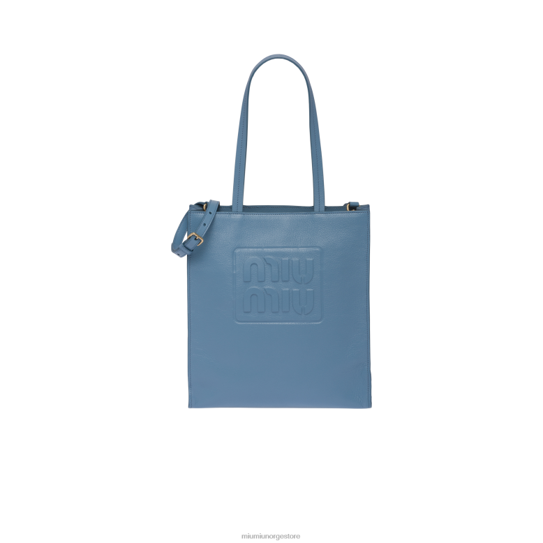 madras tote bag Miu Miu astral blå 4R2LJ122 samling