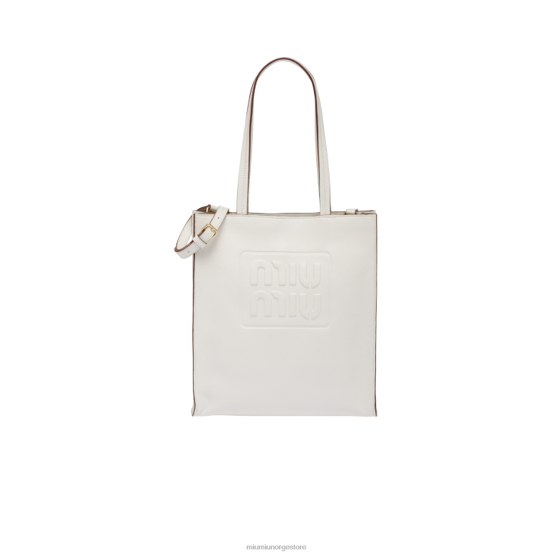 madras tote bag Miu Miu hvit 4R2LJ123 samling