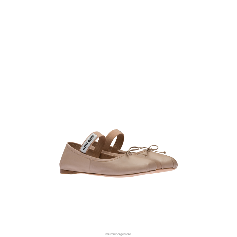 ballerinaer i skinn Miu Miu vannlilje 4R2LJ275 sko