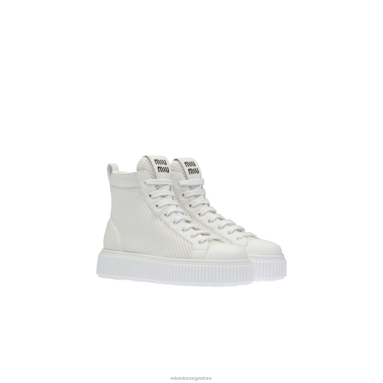 mesh flatform high-top joggesko Miu Miu hvit 4R2LJ302 sko