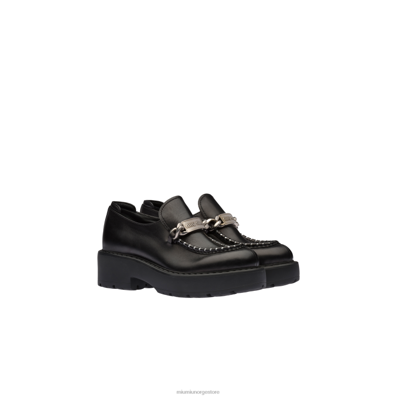 loafers i skinn Miu Miu svart 4R2LJ330 sko