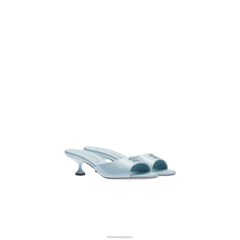 lakksandaler Miu Miu lyse blå 4R2LJ216 sko