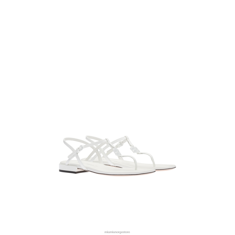 patenterte stringsandaler Miu Miu hvit 4R2LJ213 sko