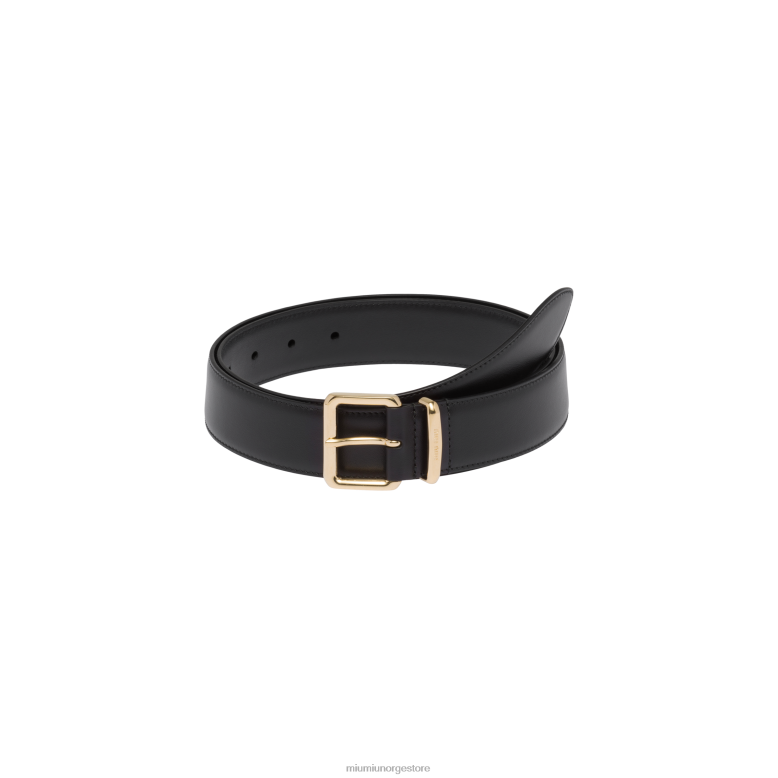 lærbelte Miu Miu svart 4R2LJ1179 tilbehør