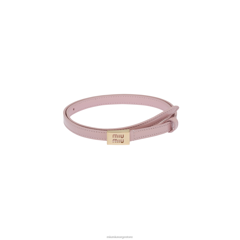 skinnbelte med logo Miu Miu alabast rosa 4R2LJ1184 tilbehør