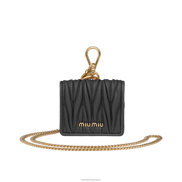 matelass nappa skinn airpods pro veske Miu Miu svart 4R2LJ1097 tilbehør