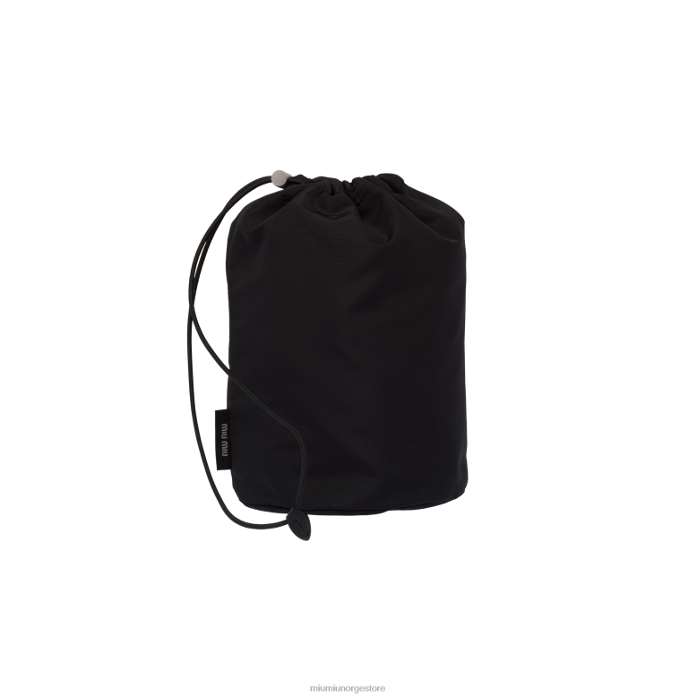 faille strandhåndkleveske Miu Miu svart/rosa 4R2LJ1115 tilbehør