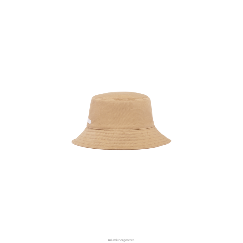 borebøttehatt Miu Miu khaki/hvit 4R2LJ1206 tilbehør
