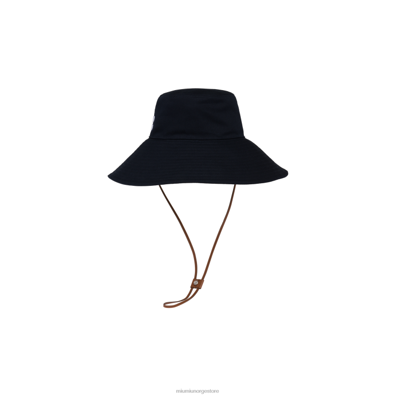 borehatt Miu Miu blå hvit 4R2LJ1210 tilbehør