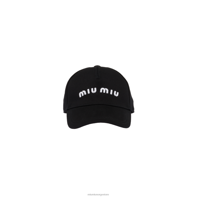 drill baseball cap Miu Miu svart hvit 4R2LJ1204 tilbehør