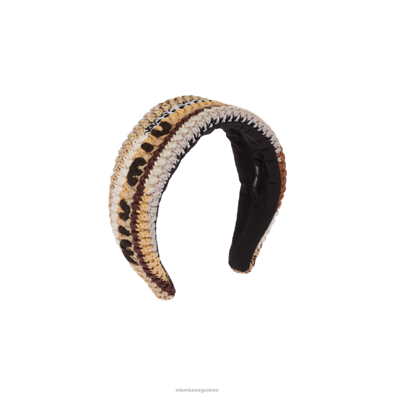 hekle pannebånd Miu Miu naturlig 4R2LJ1123 tilbehør